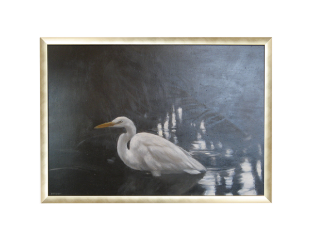 Egret Oil Painting